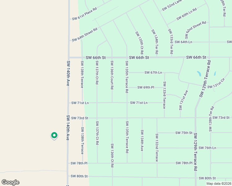 map of restaurants, bars, coffee shops, grocery stores, and more near 7035 Southwest 136th Court Road in Ocala