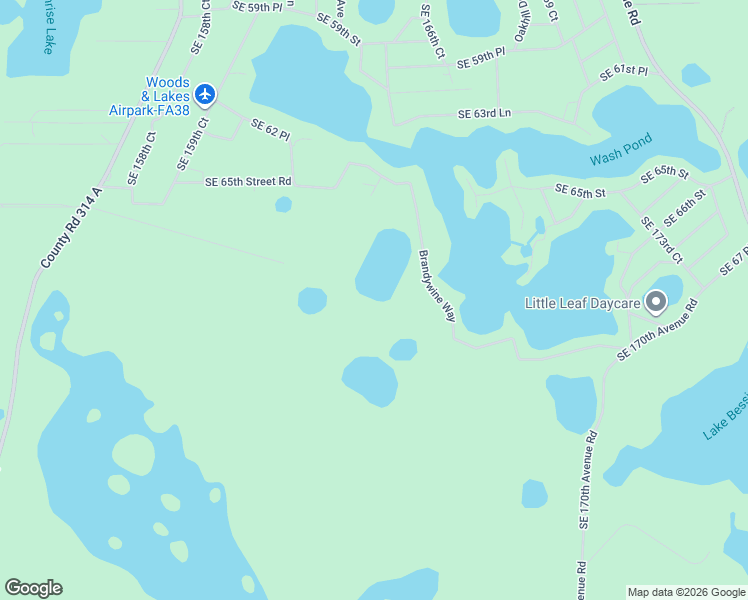 map of restaurants, bars, coffee shops, grocery stores, and more near in Woods and Lakes