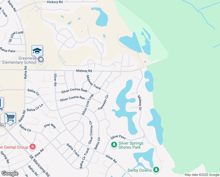 map of restaurants, bars, coffee shops, grocery stores, and more near 8186 Fairways Circle in Ocala