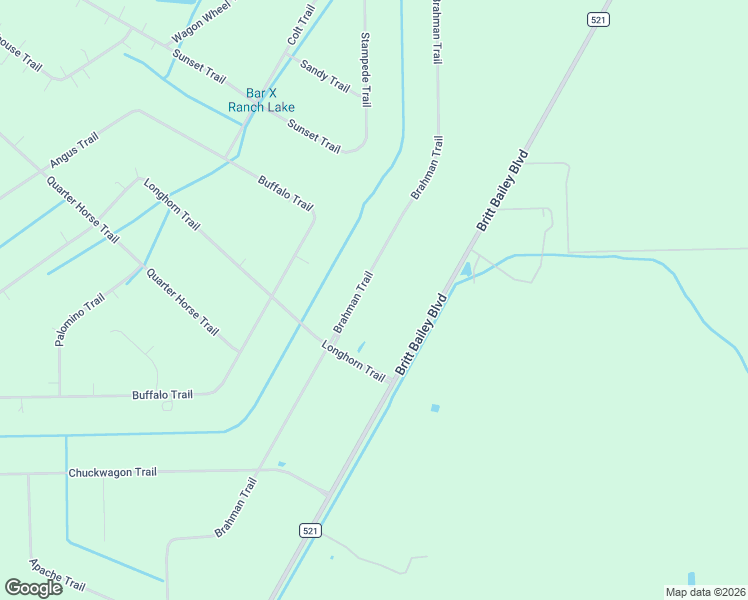 map of restaurants, bars, coffee shops, grocery stores, and more near 291 Brahman Trail in Angleton
