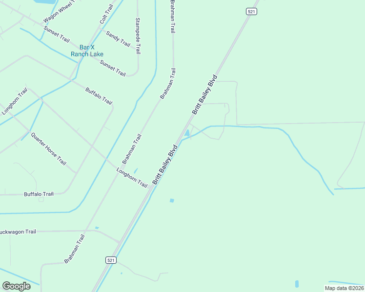 map of restaurants, bars, coffee shops, grocery stores, and more near 25169-25185 Britt Bailey Boulevard in Angleton