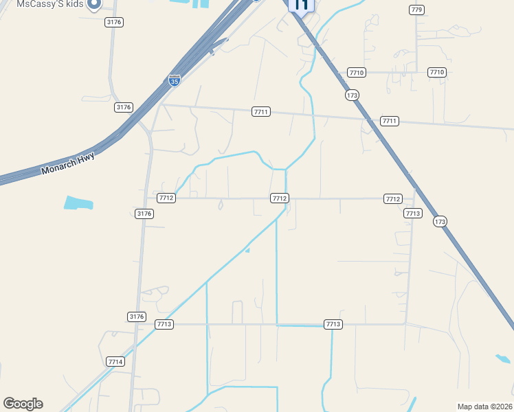 map of restaurants, bars, coffee shops, grocery stores, and more near 290 County Road 7712 in Devine