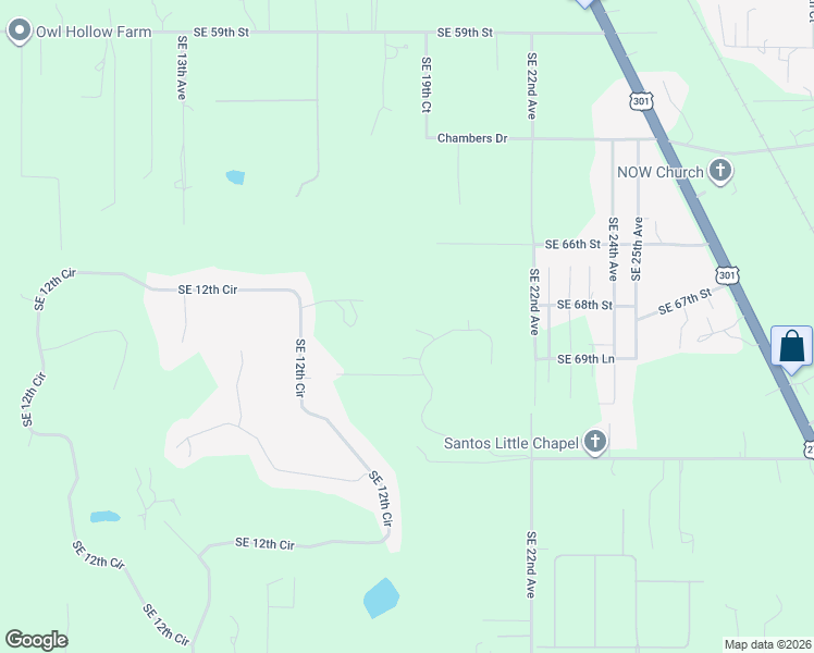 map of restaurants, bars, coffee shops, grocery stores, and more near 2150 Southeast 73rd Loop in Ocala