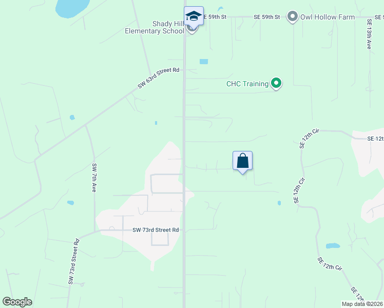 map of restaurants, bars, coffee shops, grocery stores, and more near 25 Southeast 69th Place in Ocala