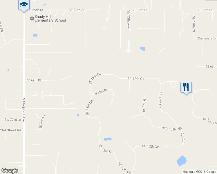 map of restaurants, bars, coffee shops, grocery stores, and more near 897 Southeast 69th Place in Ocala