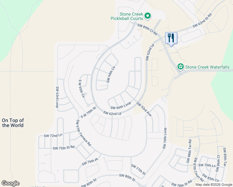 map of restaurants, bars, coffee shops, grocery stores, and more near 6917 Southwest 94th Terrace in Ocala