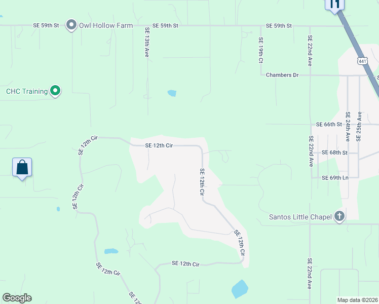 map of restaurants, bars, coffee shops, grocery stores, and more near 7362 Southeast 12th Circle in Ocala