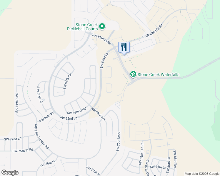 map of restaurants, bars, coffee shops, grocery stores, and more near 6736 Southwest 91st Circle in Ocala