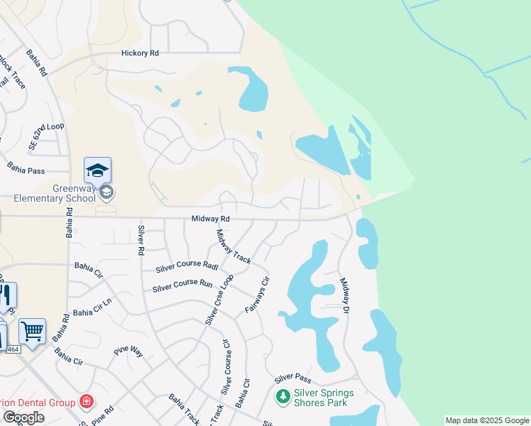 map of restaurants, bars, coffee shops, grocery stores, and more near 709 Lake Diamond Avenue in Ocala