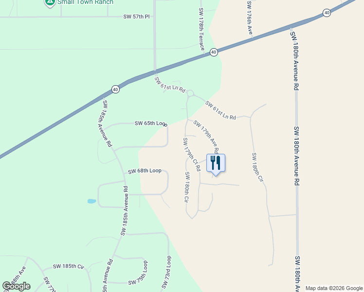 map of restaurants, bars, coffee shops, grocery stores, and more near 6656 Southwest 179th Court Road in Dunnellon