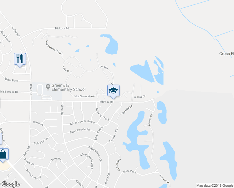 map of restaurants, bars, coffee shops, grocery stores, and more near 706 Lake Diamond Avenue in Ocala