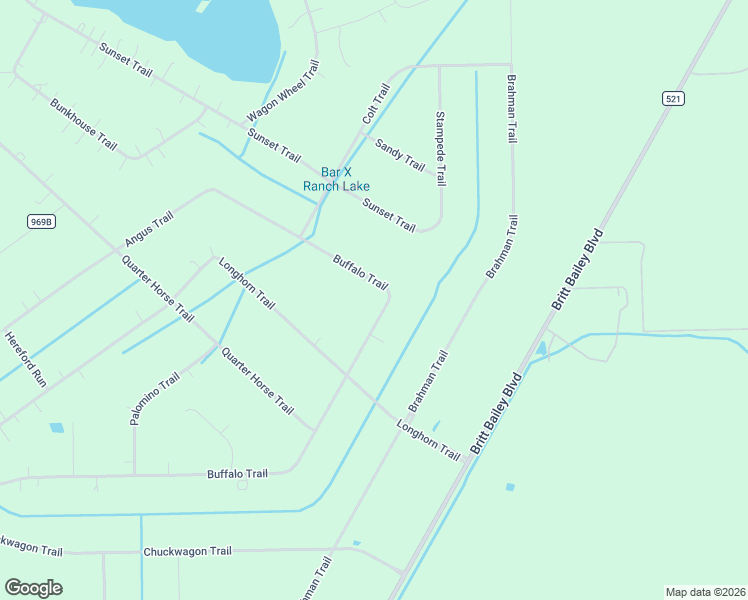 map of restaurants, bars, coffee shops, grocery stores, and more near 429 Buffalo Trail in Angleton