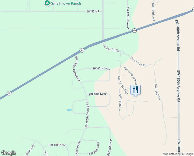 map of restaurants, bars, coffee shops, grocery stores, and more near 18314 Southwest 65th Loop in Dunnellon