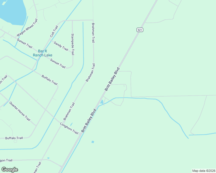 map of restaurants, bars, coffee shops, grocery stores, and more near 25169 Britt Bailey Boulevard in Angleton