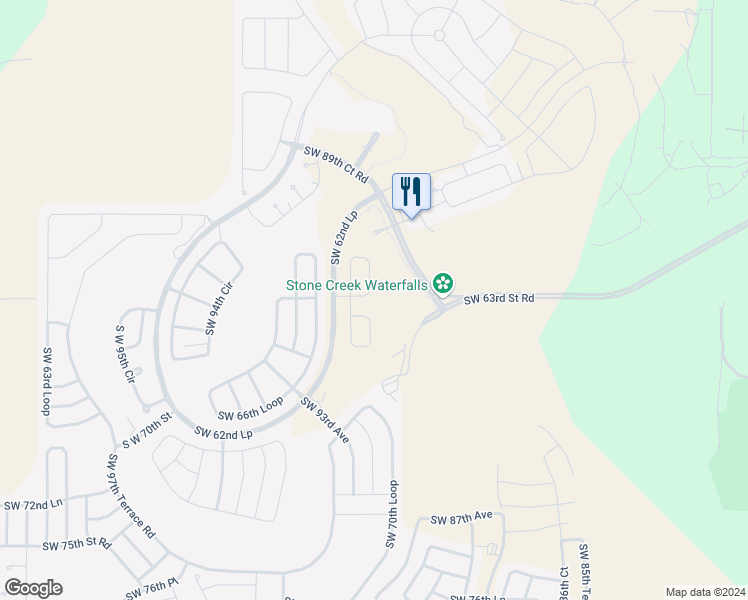 map of restaurants, bars, coffee shops, grocery stores, and more near 9120 Southwest 65th Loop in Ocala