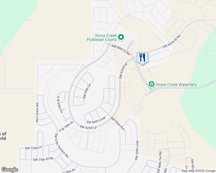 map of restaurants, bars, coffee shops, grocery stores, and more near 9231 Southwest 66th Loop in Ocala