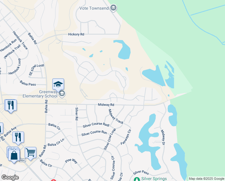 map of restaurants, bars, coffee shops, grocery stores, and more near 14 Diamond Ridge Way in Ocala