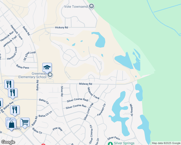 map of restaurants, bars, coffee shops, grocery stores, and more near 14 Diamond Ridge Way in Ocala