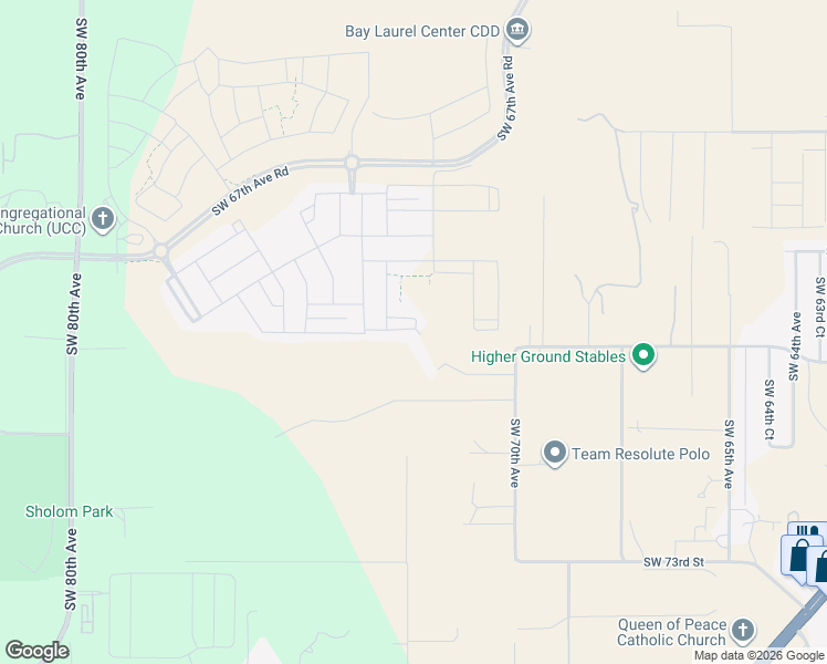 map of restaurants, bars, coffee shops, grocery stores, and more near 6650 Southwest 70th Avenue in Ocala