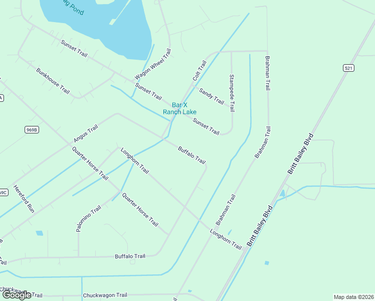 map of restaurants, bars, coffee shops, grocery stores, and more near 466 Angus Trail in Angleton