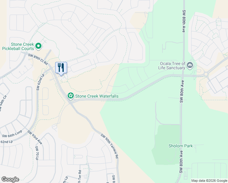 map of restaurants, bars, coffee shops, grocery stores, and more near 8535 Southwest 63rd Court in Ocala