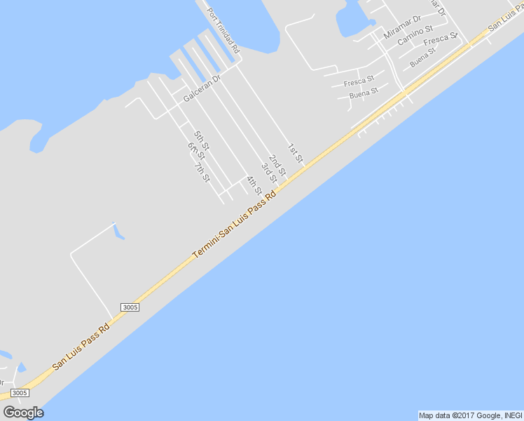 map of restaurants, bars, coffee shops, grocery stores, and more near 23403 Termini-San Luis Pass Road in Galveston