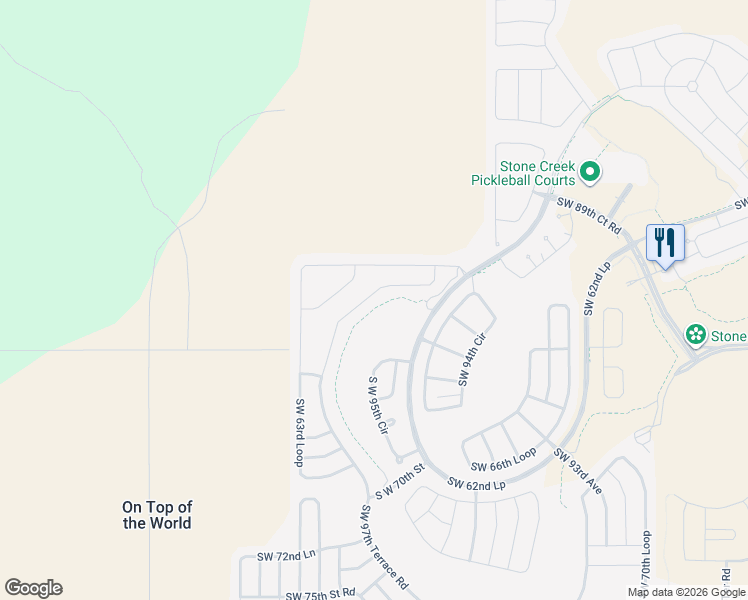 map of restaurants, bars, coffee shops, grocery stores, and more near 6443 Southwest 97th Terrace Road in Ocala