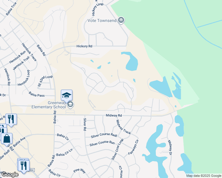 map of restaurants, bars, coffee shops, grocery stores, and more near 362 Lake Drive in Ocala