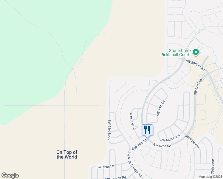 map of restaurants, bars, coffee shops, grocery stores, and more near 6453 Southwest 98th Circle in Ocala