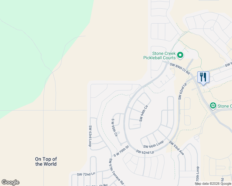 map of restaurants, bars, coffee shops, grocery stores, and more near 6424 Southwest 97th Terrace Road in Ocala