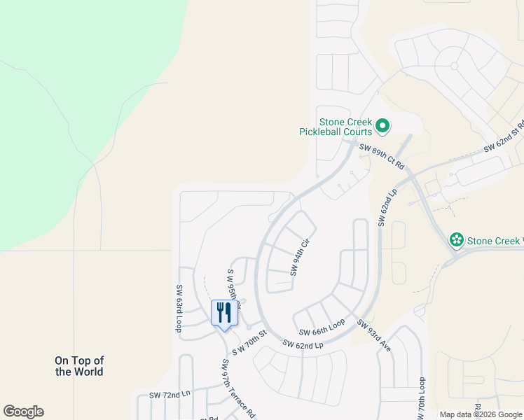 map of restaurants, bars, coffee shops, grocery stores, and more near 9569 Southwest 63rd Loop in Ocala