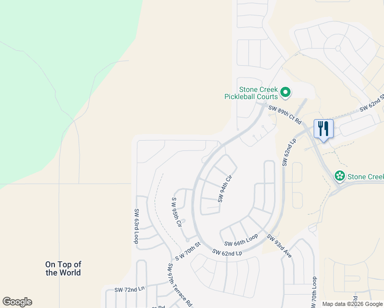 map of restaurants, bars, coffee shops, grocery stores, and more near 9569 Southwest 63rd Loop in Ocala