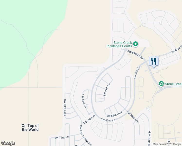 map of restaurants, bars, coffee shops, grocery stores, and more near 9569 Southwest 63rd Loop in Ocala