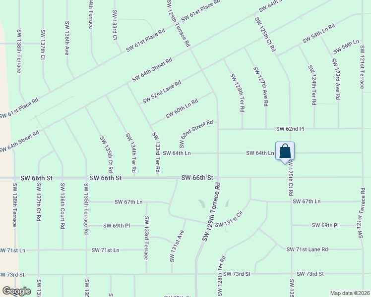 map of restaurants, bars, coffee shops, grocery stores, and more near 13025 Southwest 64th Lane in Ocala