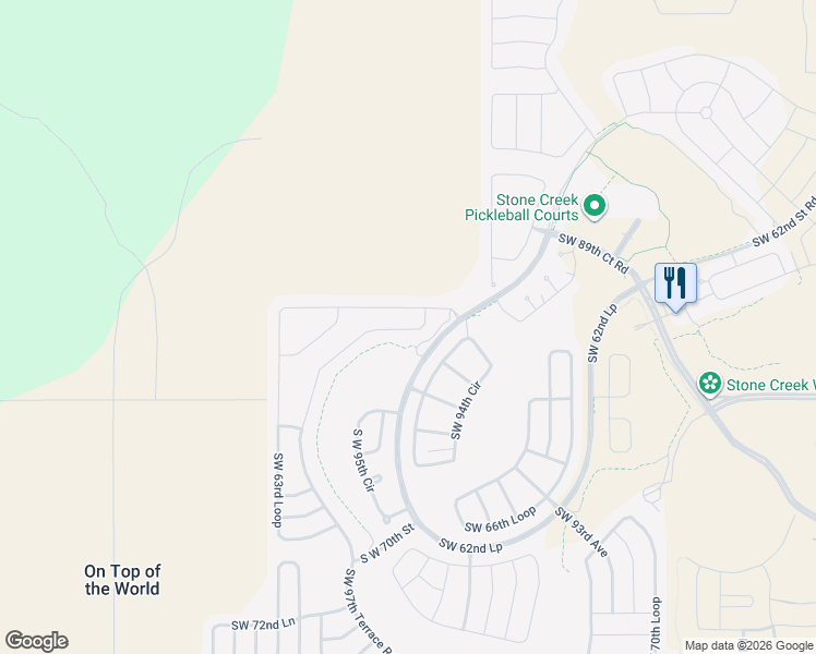 map of restaurants, bars, coffee shops, grocery stores, and more near 9569 Southwest 63rd Loop in Ocala