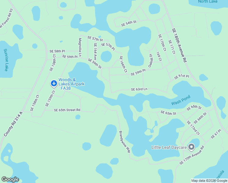 map of restaurants, bars, coffee shops, grocery stores, and more near 16626 Southeast 63rd Lane in Ocklawaha