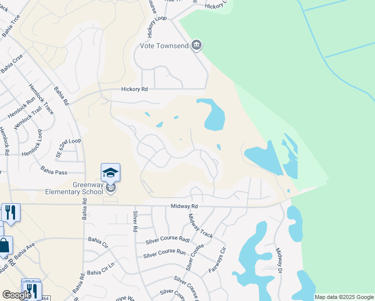 map of restaurants, bars, coffee shops, grocery stores, and more near 341 Lake Drive in Ocala