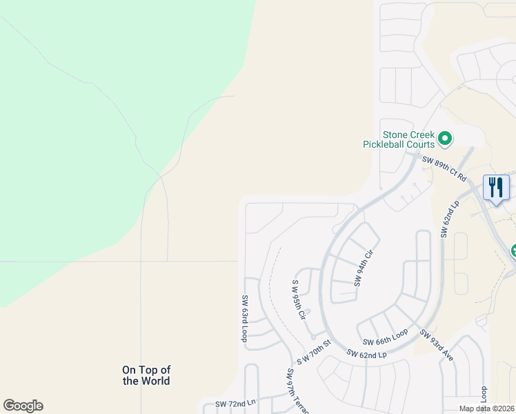 map of restaurants, bars, coffee shops, grocery stores, and more near 9676 Southwest 63rd Loop in Ocala