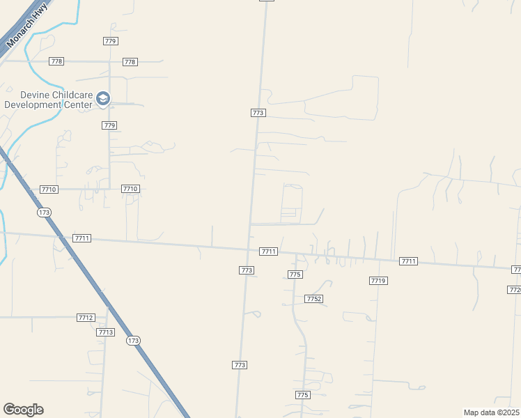 map of restaurants, bars, coffee shops, grocery stores, and more near 121 Pr 7763 in Devine