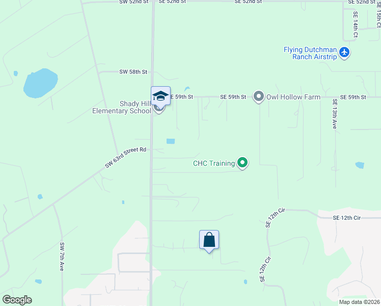 map of restaurants, bars, coffee shops, grocery stores, and more near 6325 South Magnolia Avenue in Ocala