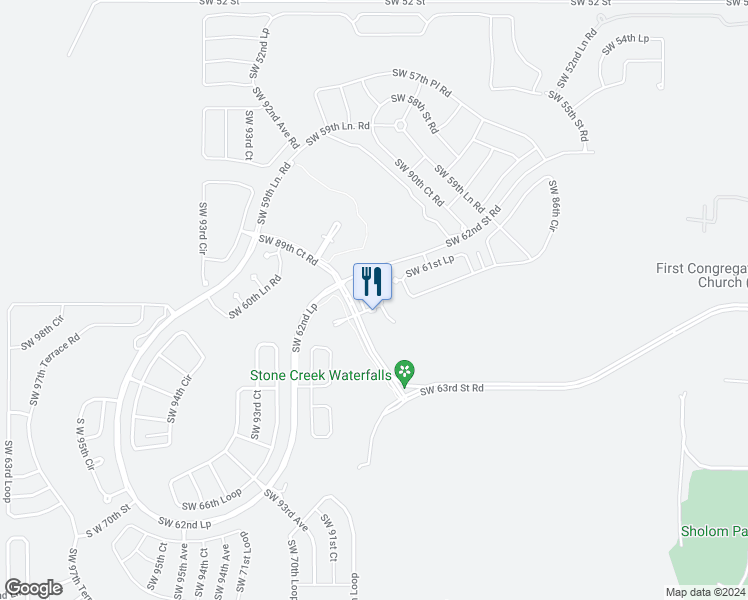 map of restaurants, bars, coffee shops, grocery stores, and more near 9670 South West 62nd Loop in Ocala