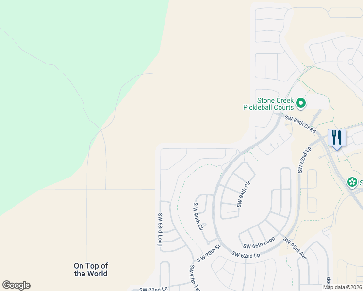 map of restaurants, bars, coffee shops, grocery stores, and more near 6317 Southwest 98th Circle in Ocala