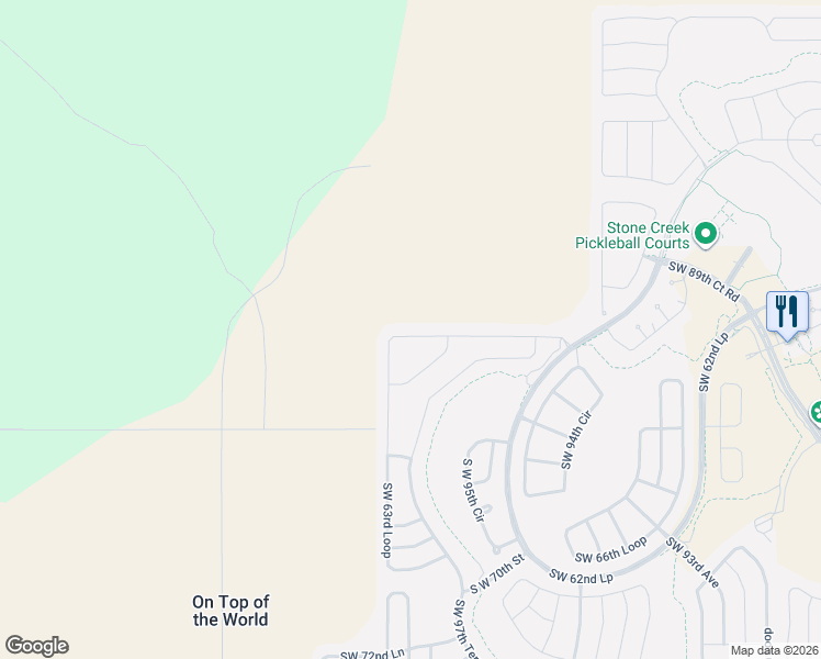 map of restaurants, bars, coffee shops, grocery stores, and more near 9676 Southwest 63rd Loop in Ocala