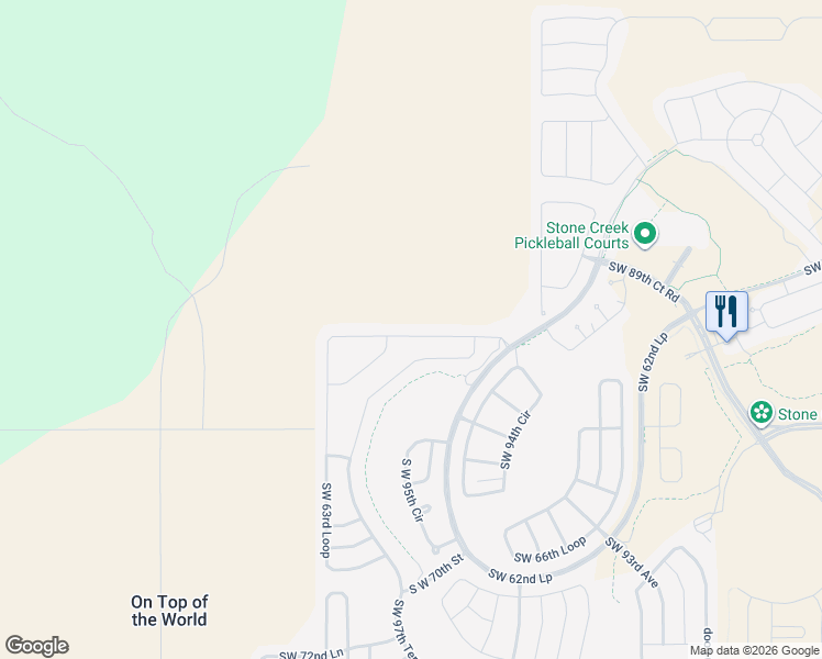 map of restaurants, bars, coffee shops, grocery stores, and more near 6424 Southwest 97th Terrace Road in Ocala
