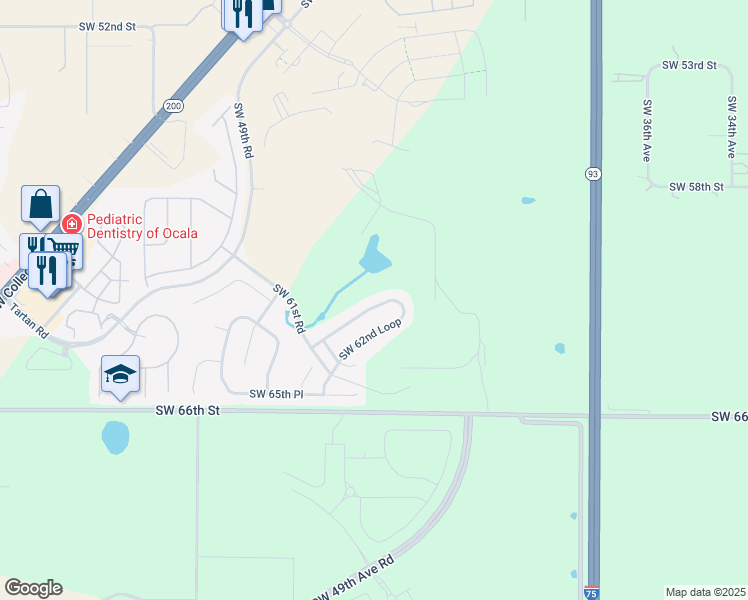 map of restaurants, bars, coffee shops, grocery stores, and more near 4330 Southwest 62nd Loop in Ocala