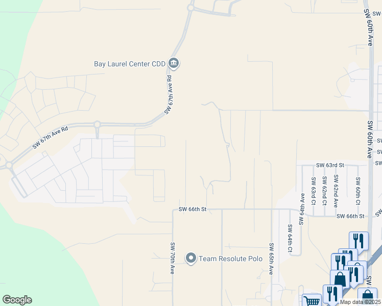 map of restaurants, bars, coffee shops, grocery stores, and more near 6225 Southwest 69th Court in Ocala