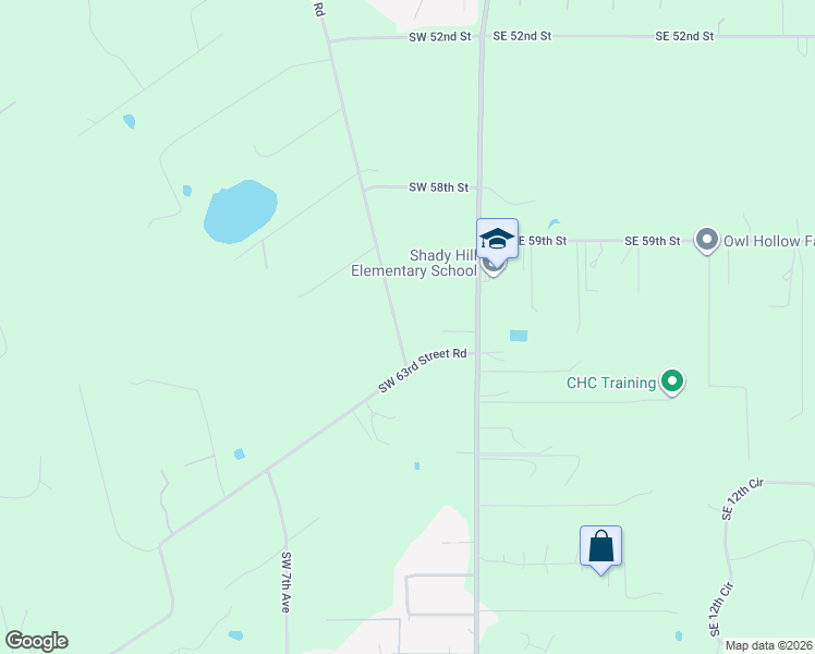 map of restaurants, bars, coffee shops, grocery stores, and more near 6111 Southwest 7th Avenue Road in Ocala