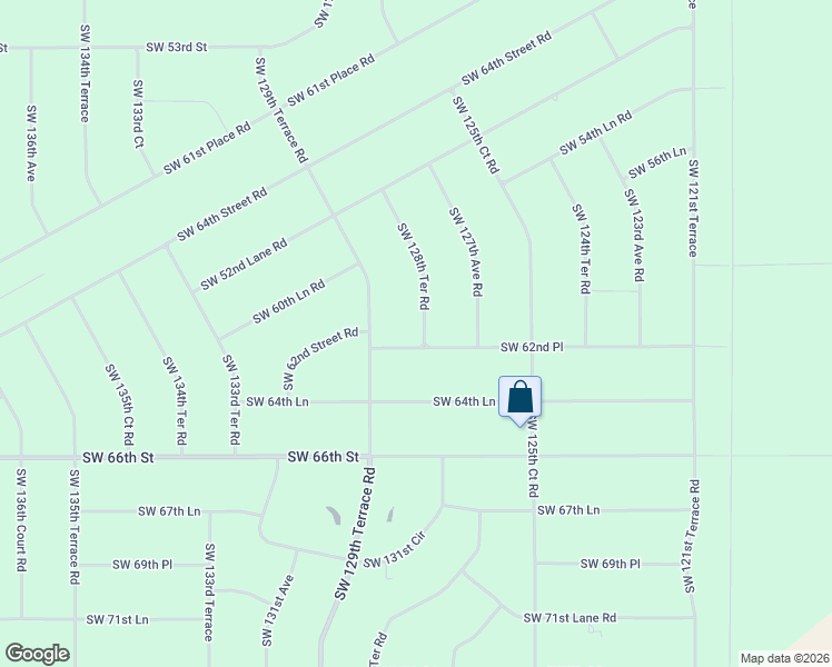 map of restaurants, bars, coffee shops, grocery stores, and more near 5700-6278 Southwest 128th Ter Road in Ocala