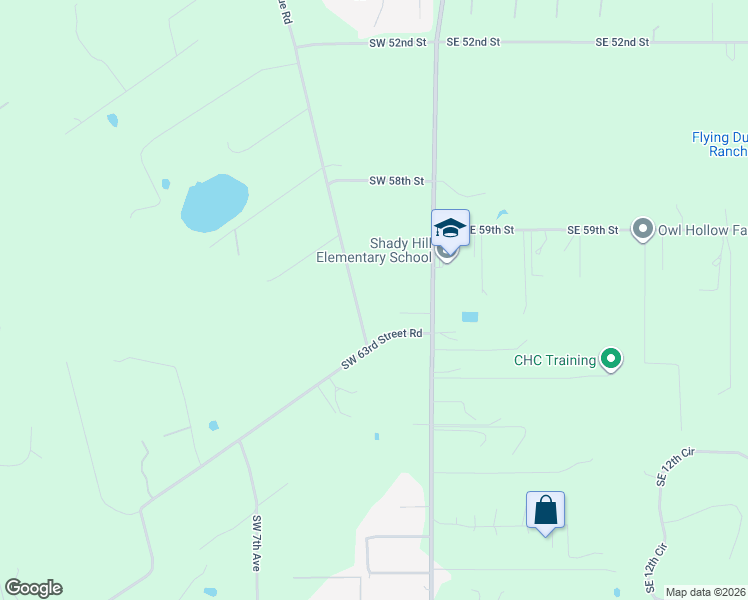 map of restaurants, bars, coffee shops, grocery stores, and more near 6111 Southwest 7th Avenue Road in Ocala