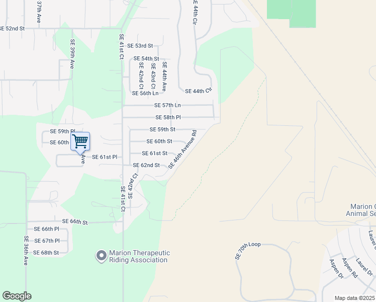 map of restaurants, bars, coffee shops, grocery stores, and more near 6025 Southeast 46th Avenue Road in Ocala